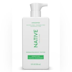 NWT Native Sensitive Facial Cleanser Unscented 12 oz